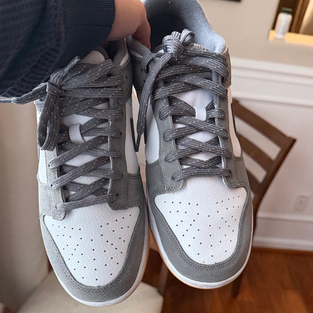 Gray and White Sneakers